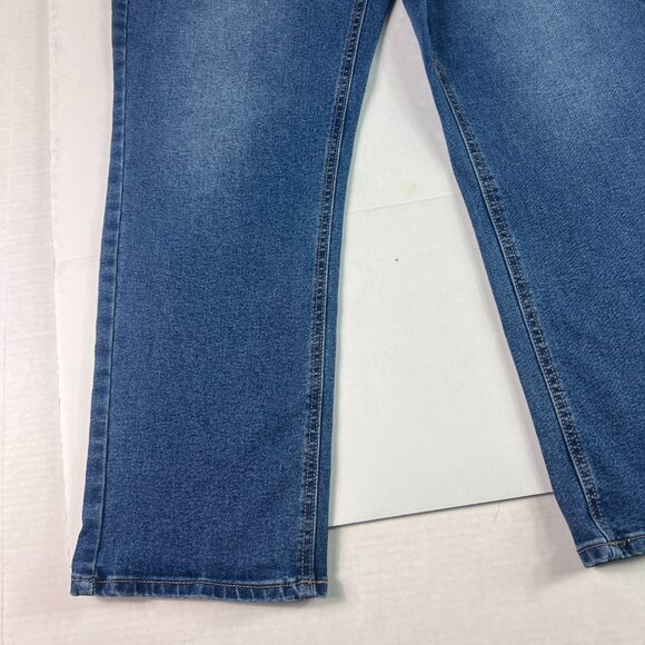 Frye Jeans Womens 34x28* High Rise Cropped Ankle Blue Faded Stretch Denim Tag 14 - Picture 6 of 16